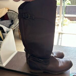 Frye Dark Brown Leather Tall Boots